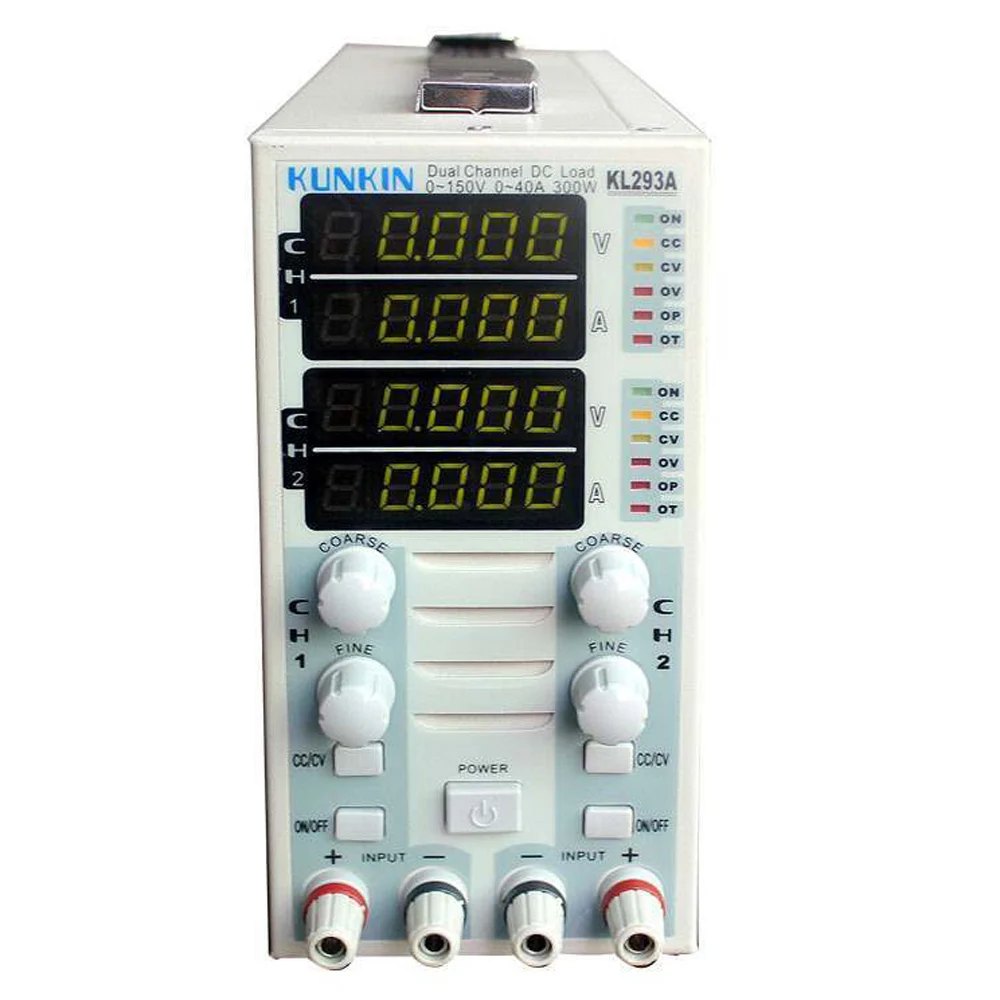 

KL283 KL293A KL284ADual Channel Adjustable LCD DC Electronic Load Instrument Battery Capacity tester LED Display Load Meter