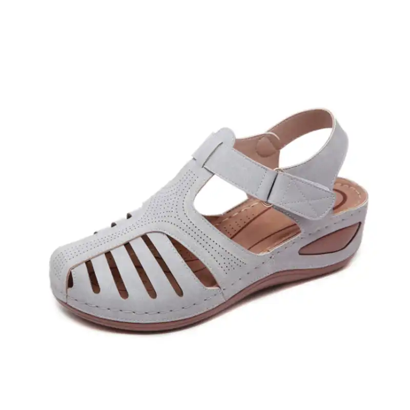 2019 Women Comfy Hook Loop Wedges Walking Sandals Non Slip