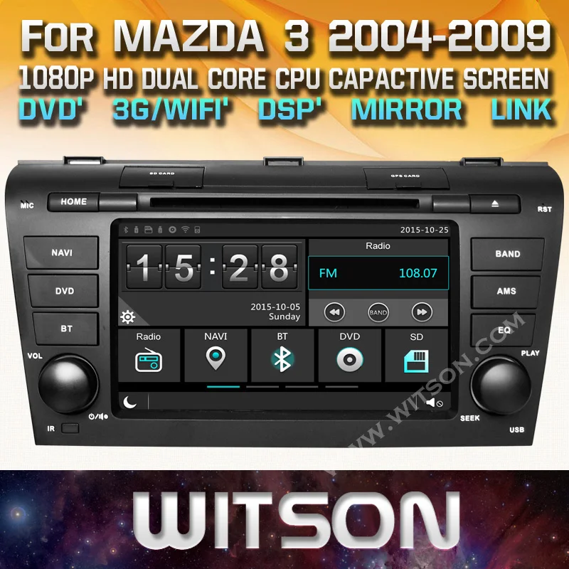 Discount WITSON auto radio dvd gps for MAZDA 3 2004-2009 CAR DVD GPS with Capacitive Screen 1080P DSP WiFi/3G/DVR (optional)+Good Price 0 Discount WITSON auto radio dvd gps for MAZDA 3 2004-2009 CAR DVD GPS with Capacitive Screen 1080P DSP WiFi/3G/DVR (optional)+Good Price 0