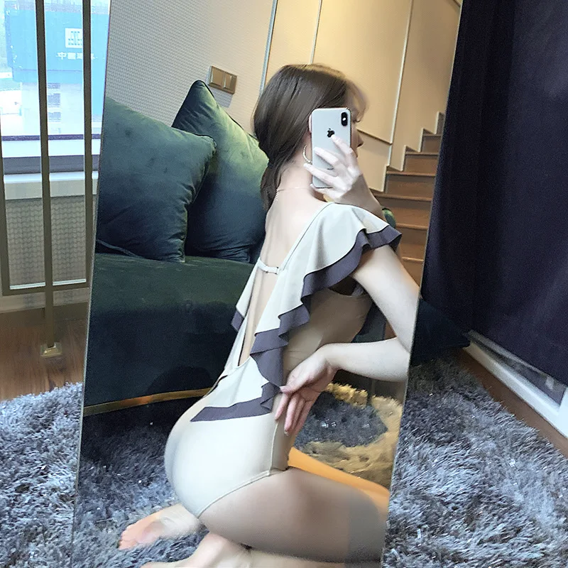 Закрытый слитный купальник Onepiece бикини женский Wholes новинка 2020 корейский пляжный