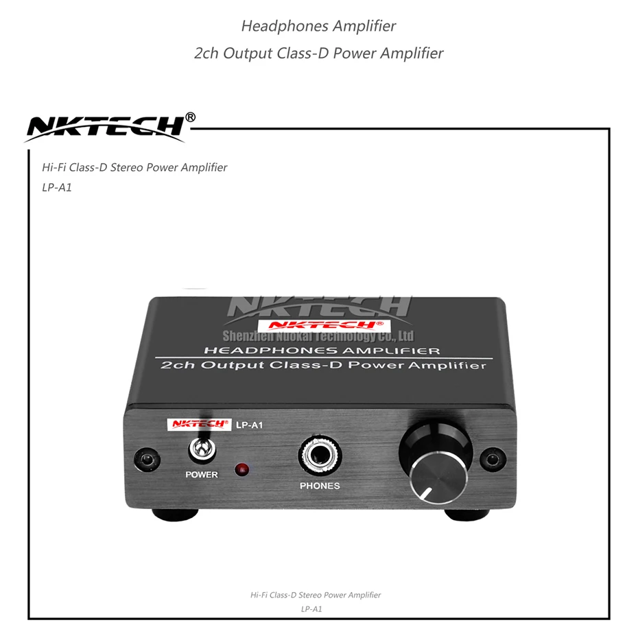 NKTECH LP A1 Digital Power Amplifier Hi Fi Stereo Audio Headphones 20W RMS 2 CH Class D 130g MINI Wireless Amp For Car MP3 MP4