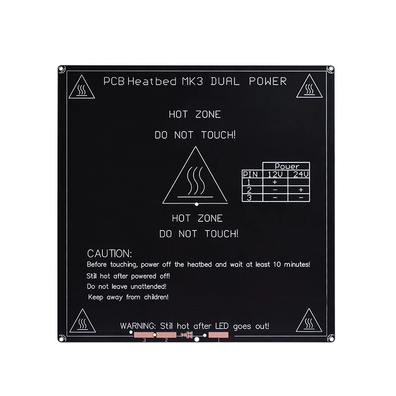 RepRap 3D-принтер части алюминиевый MK3 heatкровать+ светодиодный+ резистор+ кабель+ 100K Ом термисторы диаметр как MK2B 3D-принтер часть