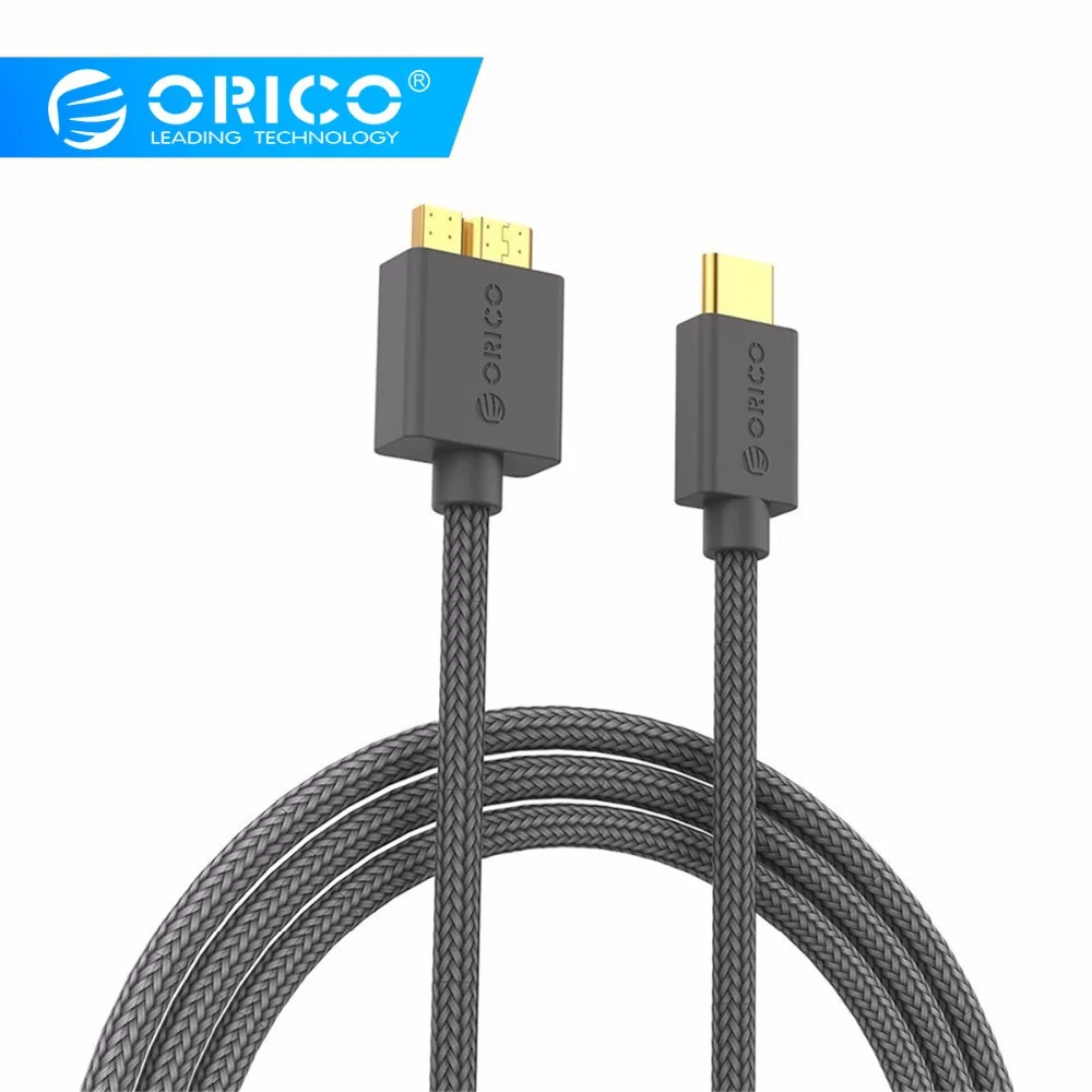 

ORICO Type-C to Micro B Data Cable USB3.0 High Speed Sync Cord Type C Interface Cable For External HDD/HDD Enclosure/Laptop