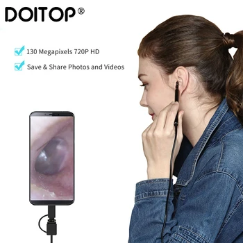 

DOITOP HD visual ear cleaning tool Mini Camera otoscope Ear Health Care USB Ear Cleaning Endoscope for iPhone IOS\Android\Window
