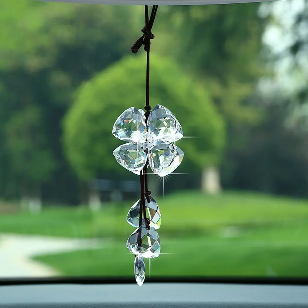 COGEEK Crystal Four Leaf Clover аксессуары для интерьера автомобильные Подвески авто зеркало
