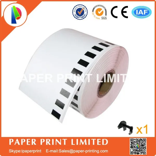 5 rolls and 1 holder 5 x рулонов Brother Совместимые Этикетки оформление запасов дешевая цена непрерывная бумага DK 22205 DK 2205 DK-22205 белый - Цвет: 5 rolls and 1 holder