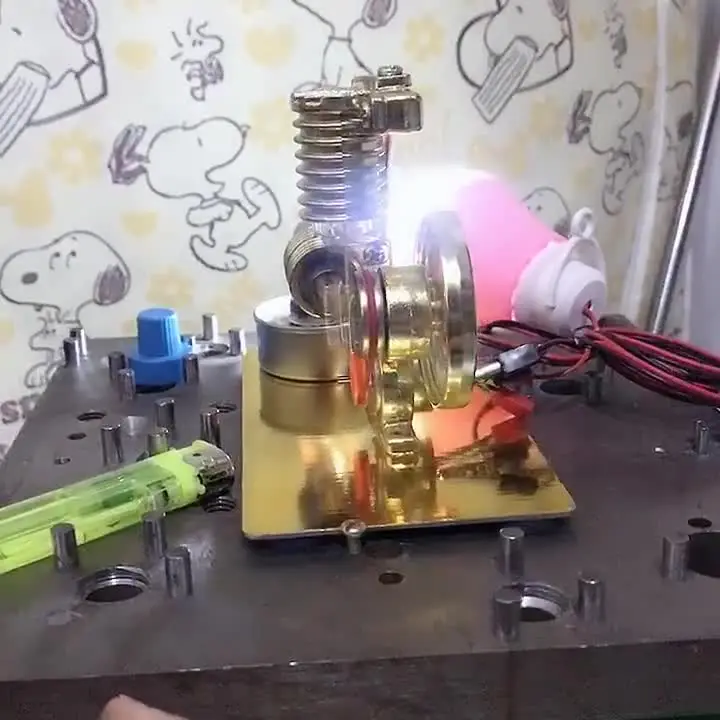 

Power Generation Lighting Mini Stirling Engine Miniature Steam Model Science Small Invention Educational Toys