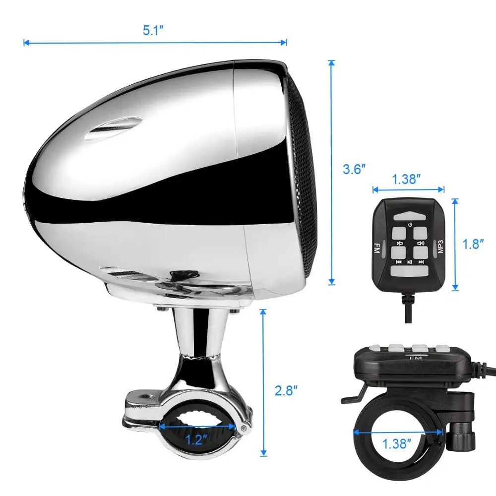 300 Вт мотоциклетная акустическая система Bluetooth IP56 Водонепроницаемый Руль аудио 2 стерео динамик s Усилитель высокая производительность SPK350