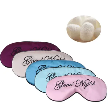 

Eyeshade Eye Patch Cute Sleep Eye Mask Padded Shade Cover Travel Relax Aid Blindfold Hot! Blue/Pink/Purple/Green/Beige 1PC