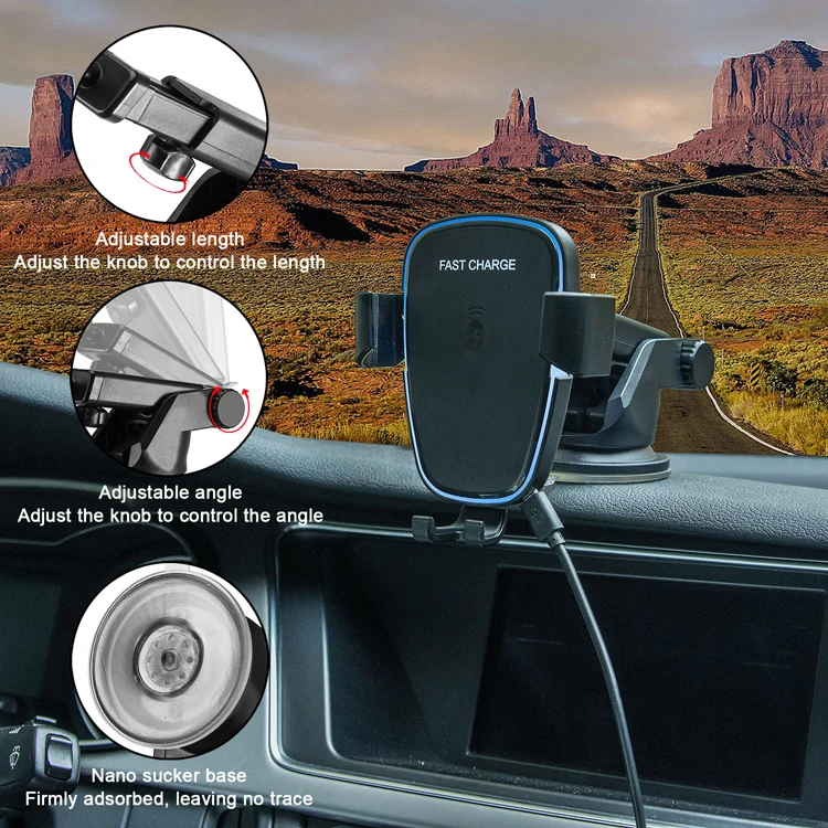 YIJINSHENG быстро Беспроводной Зарядное устройство, автомобильное крепление Air Vent держатель телефона Колыбель для samsung Galaxy S8/S8+/S7 Edge/S6 край+/Примечание 5, standa