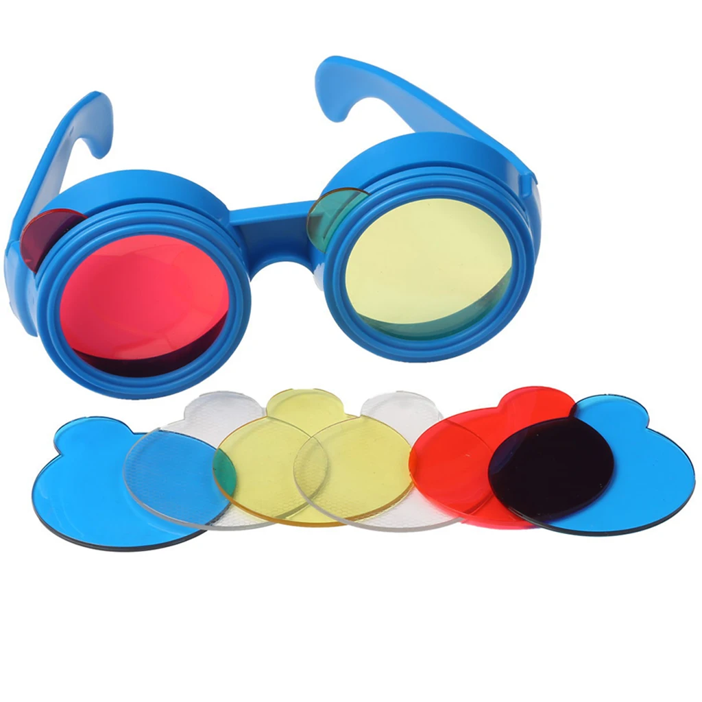Student Kid Trichromatic Glasses Toy - Exploring Three Primary Colors Optical Physics Science Experiment Education Teaching Aids