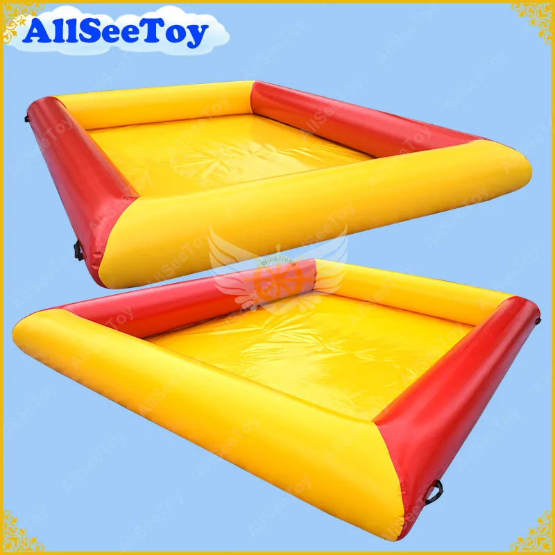 

4m by 3m Red and Yellow Inflatable Water Pool for Kids,0.6mm PVC Tarpaulin Material Soap Pool