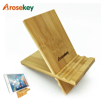 

Arosekey Bamboo Soporte Tablet Holder Stand for ipad and phone