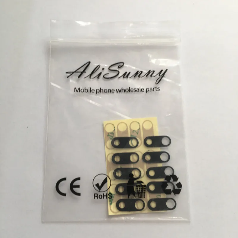 phone lenses for iphone AliSunny 50set  Back Camera Glass Lens for iPhone 7 8 Plus X XS Max XR Rear Cam Cover Ring 3M Sticker Adhesive Replacement Parts sony lens for mobile