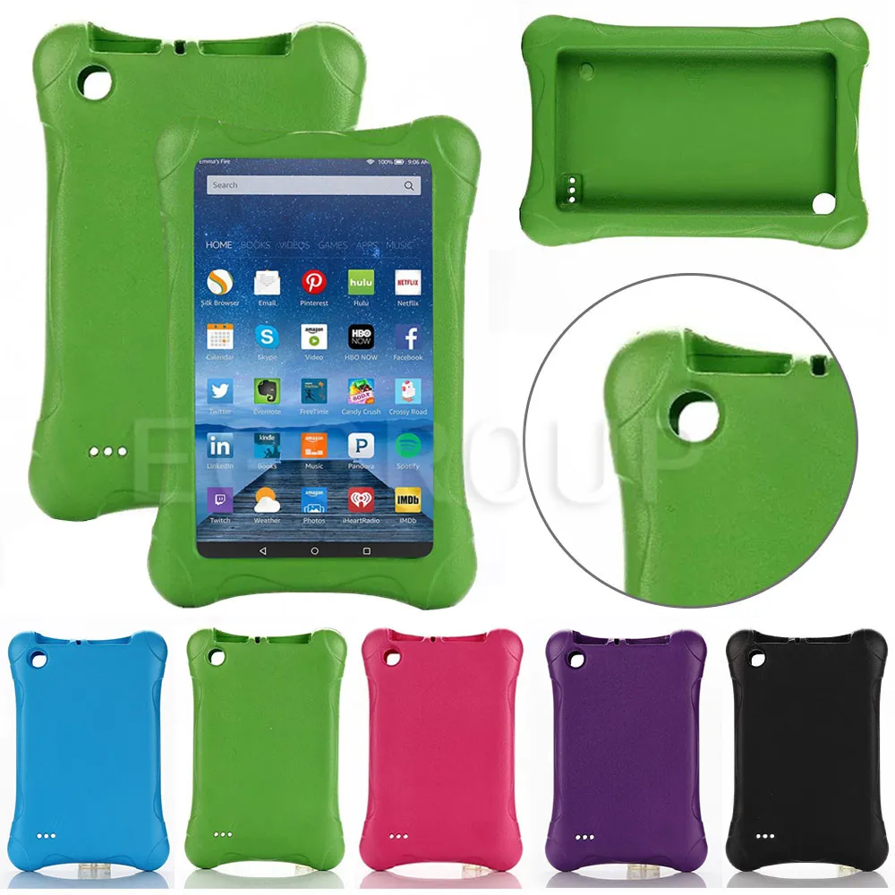 New Kids Children Safe Rugged Proof Foam Case for Amazon Kindle Fire 7 7" 5th Gen 2015 Edition