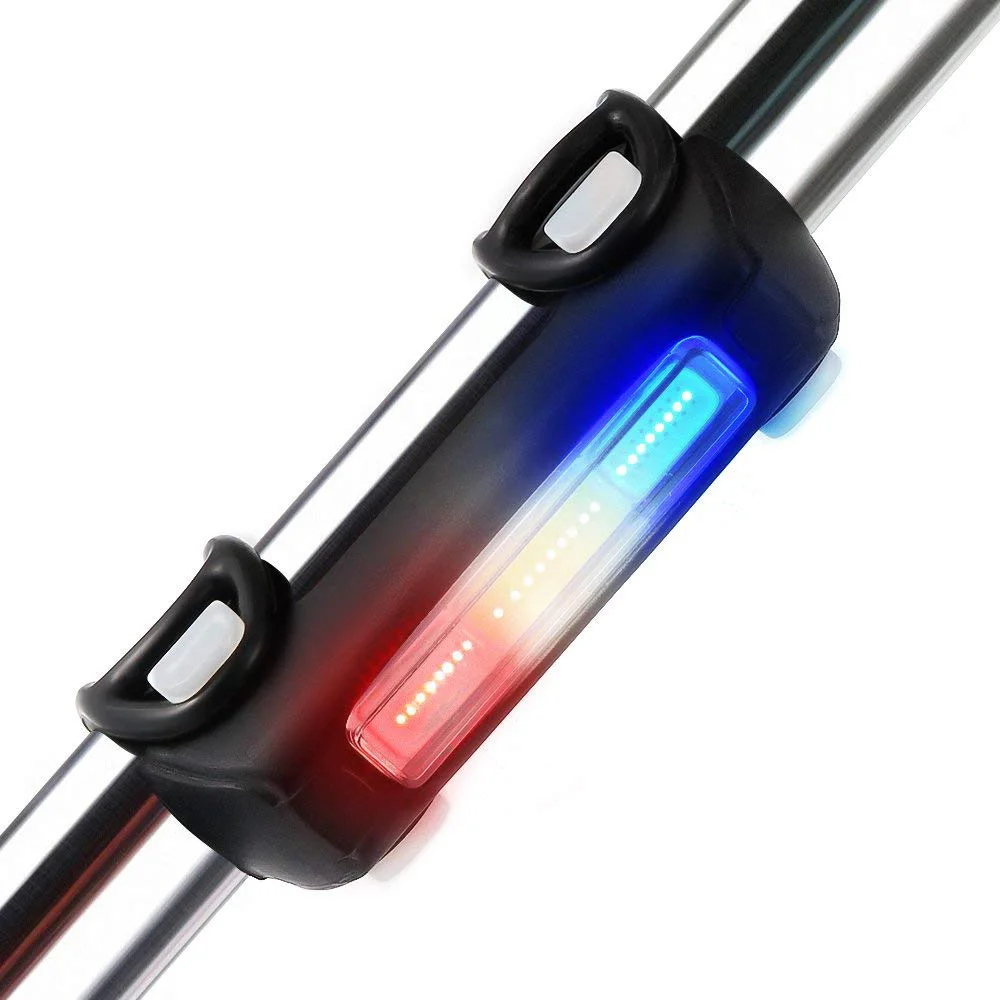 BikeLightsUltraBrightCyclingLightsUSBRechargeableBicycleTailLightRedBlueWhite7