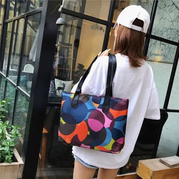 

Large Capacity Female Nylon Handbags 2019 Fashion Simple Single Shoulder Shopping Bags Daily Use Women Casual Travel Handbag