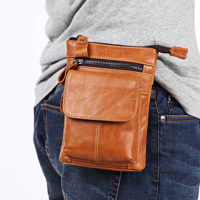 Lederen Man Heuptas Solid heren Messenger Bag 2017 ontwerp Top Koe