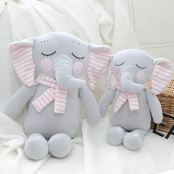 

30CM 40CM Lovely Plush Elephant Doll Toy Kids Sleeping Back Cushion Cute Stuffed Elephant Baby Accompany Doll Christmas Gifts