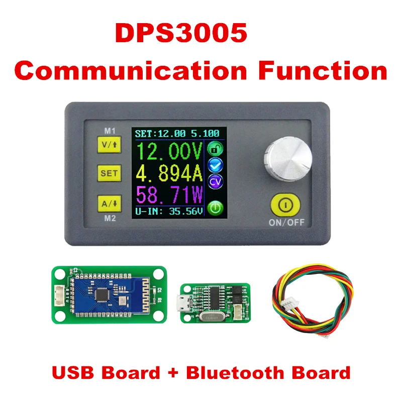 ЖК-дисплей понижающего преобразователя Напряжение измеритель тока DPS3005 Связь Функция регулятор понижающий Вольтметр Амперметр Скидка 40%