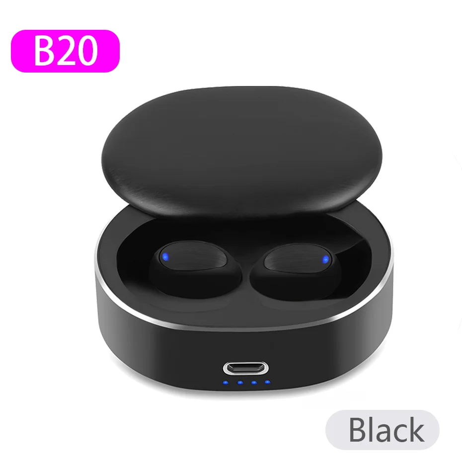 B20 Black Беспроводные наушники TiYiViRi B20, Bluetooth 5,0, спортивные беспроводные наушники, стерео гарнитура с микрофоном - Цвет: B20 Black