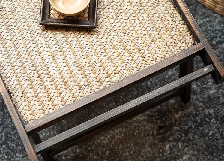 Portable Bamboo&Wood Foldable Breakfast Table Laptop Desk Bed Serving Tray TV Table Asain Style Low Tea Table Furniture Folding