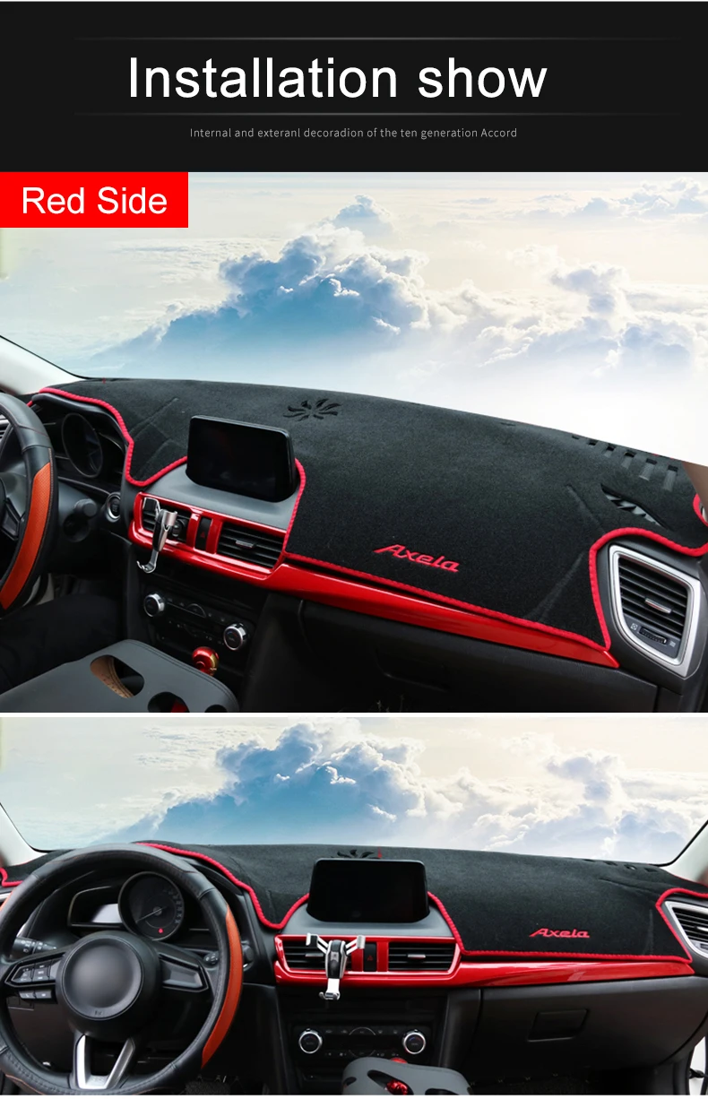 Для Mazda 3 Axela LHD чехлы на приборную панель автомобиля коврик Защита от солнца КОВРИК КОВРЫ отделка анти-УФ аксессуары