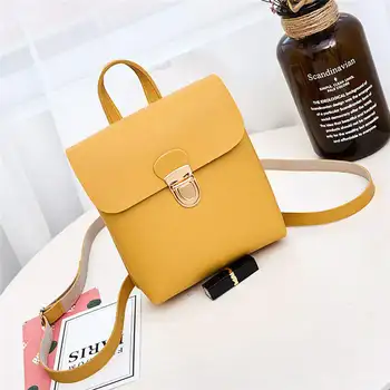 

2019 New Women Faux Leather Mini Backpack Girls Lovely Crossbody Bag