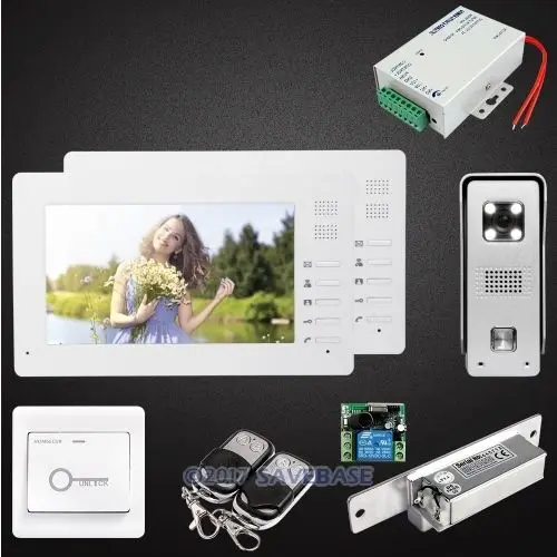 

HOMSECUR 7inch Video Security Door Phone Electric Strike Lock Set Included for Apartment