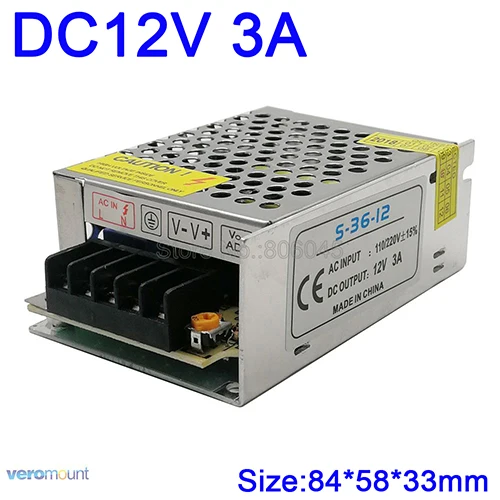 DC12V Светодиодные ленты драйвер адаптера питания 1A 2A 3A 5A 10A 15A 20A 30A 33A переключатель Питание AC110V-220V для работающего на постоянном токе 12 В в Мощность трансформатор - Цвет: 12V 3A