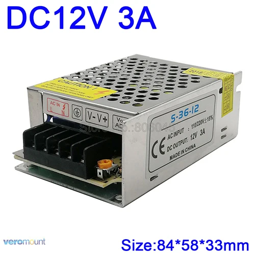 Универсальный импульсный источник Питание AC к DC 12V 1.25A 2A 3A 5A 6.5A 8.5A 10A 12.5A 15A 16.5A 20A 25A 30A 33A 40A 50A трансформатор - Цвет: 12V 3A