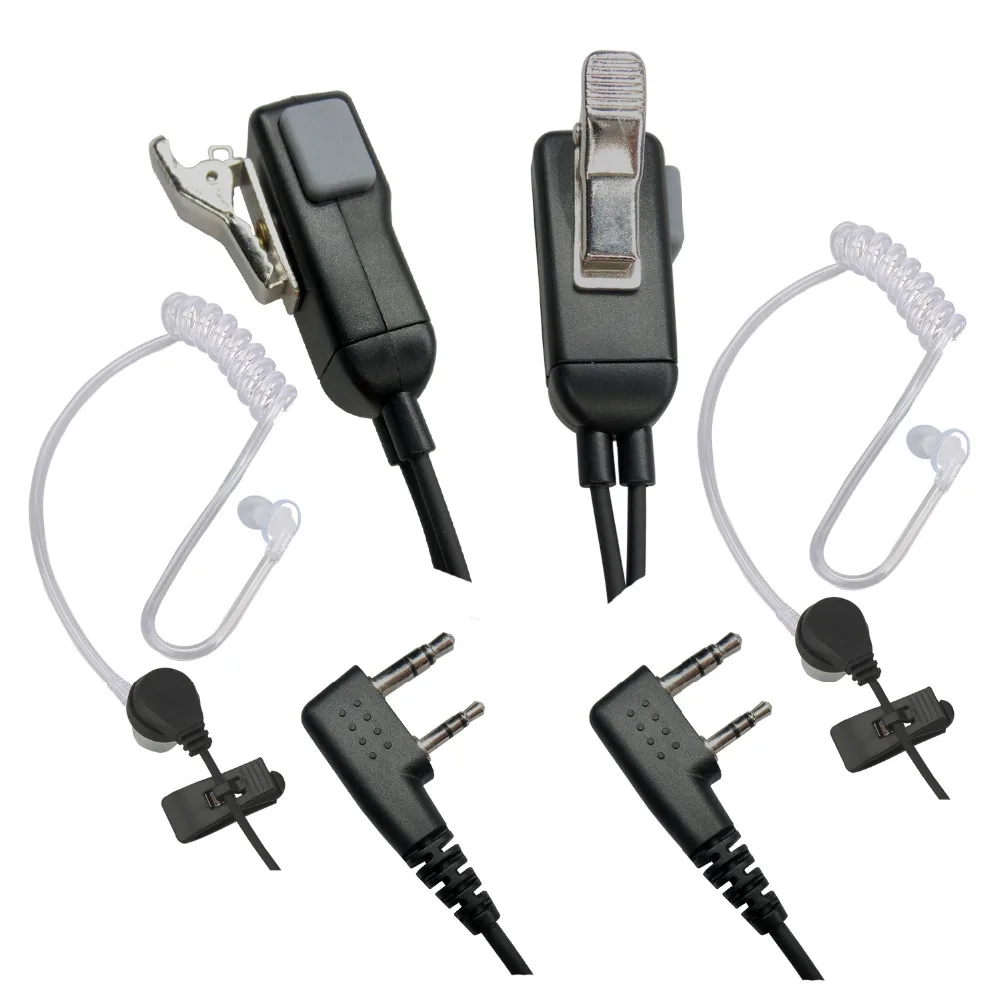 

Mic Earpiece Walkie Talkie Headset For Kenwood For Baofeng Radio Devices 2Pin