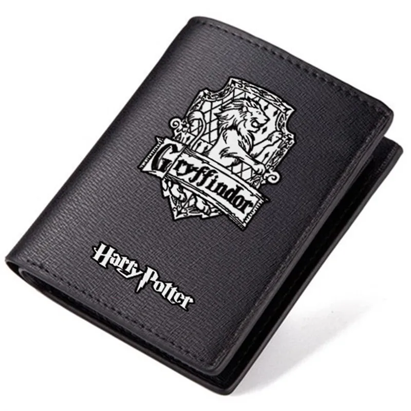 

High Quality 2017 New Harry Potter Gryffindor Slytherin School Logo Printing Long Wallet Pu Leather Short Purse Id Card Holder