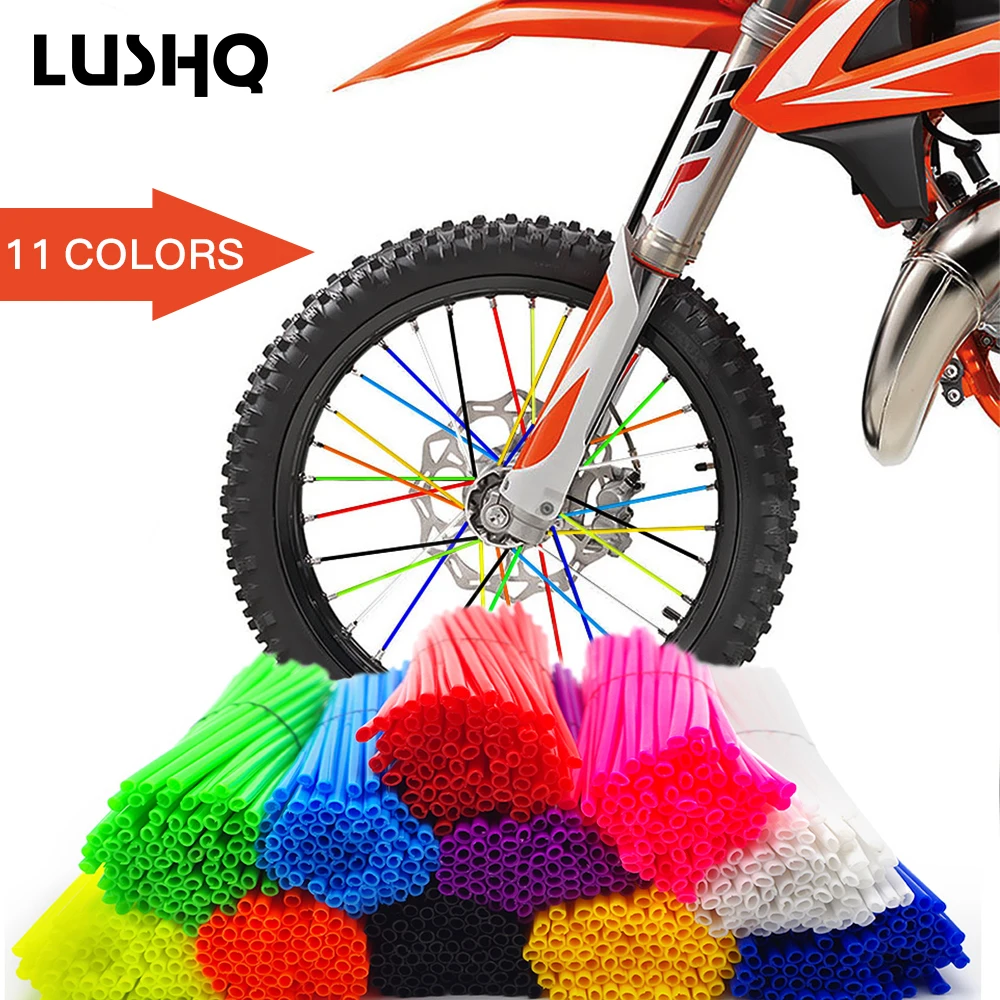 

36Pcs Bikes Spoke Fluorescence Tube Clip reflect Bicycle Wheel Rim Steel Wire Cover Motorcycle Spokes Warning Cool Accessories