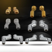 Смеситель для душа, Регулируемый адаптер, твердая латунь, настенный, ширина, регулируемый угол, клапан S-Union, аксессуары для ванной комнаты