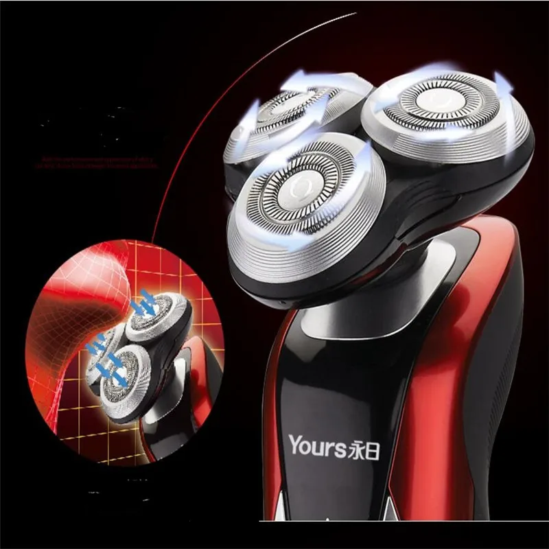 

washable electric rechargeable shaver razor man grooming shave clipper beard trimmer 3D floating facial haircut machine shaving
