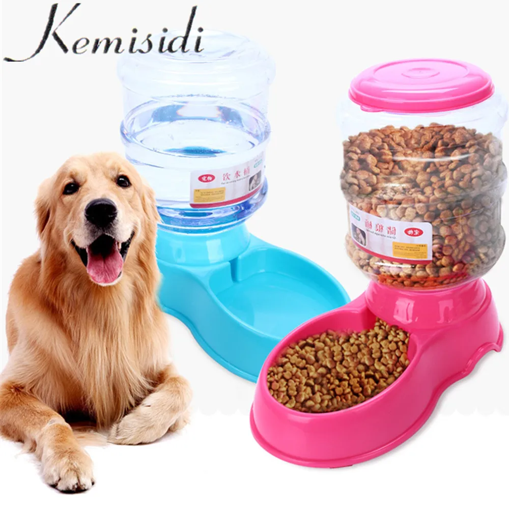

KEMISIDI Pet Feeder Dog Automatic Food Water Feeder Pet Water Bowl For Dog Cat Dog Drinker Automatic Food Bowl 3.5L Pet Products