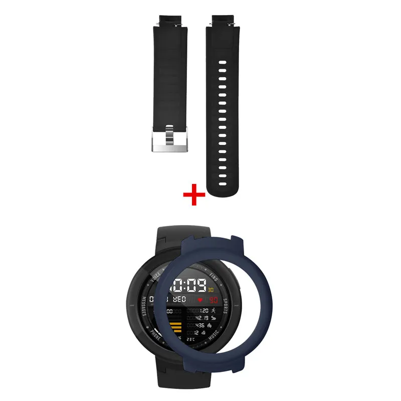 2в1 для Huami Amazfit Verge ремешок силиконовый Смарт-часы+ PC Рамка Защитные чехлы крышка оболочка для Huami Amazfit Verge3 - Цвет: 6