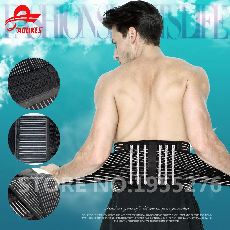 Aolikes lumbar support waist strain Back pain supporting with elastic