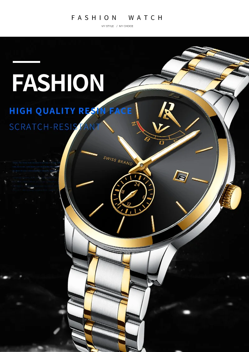 NIBOSI Watches Men Fashion Watch 2018 Luxury Brand Waterproof Full Steel Quartz Analog Wristwatch Blue Reloj Hombre 2018 Relogio (2)