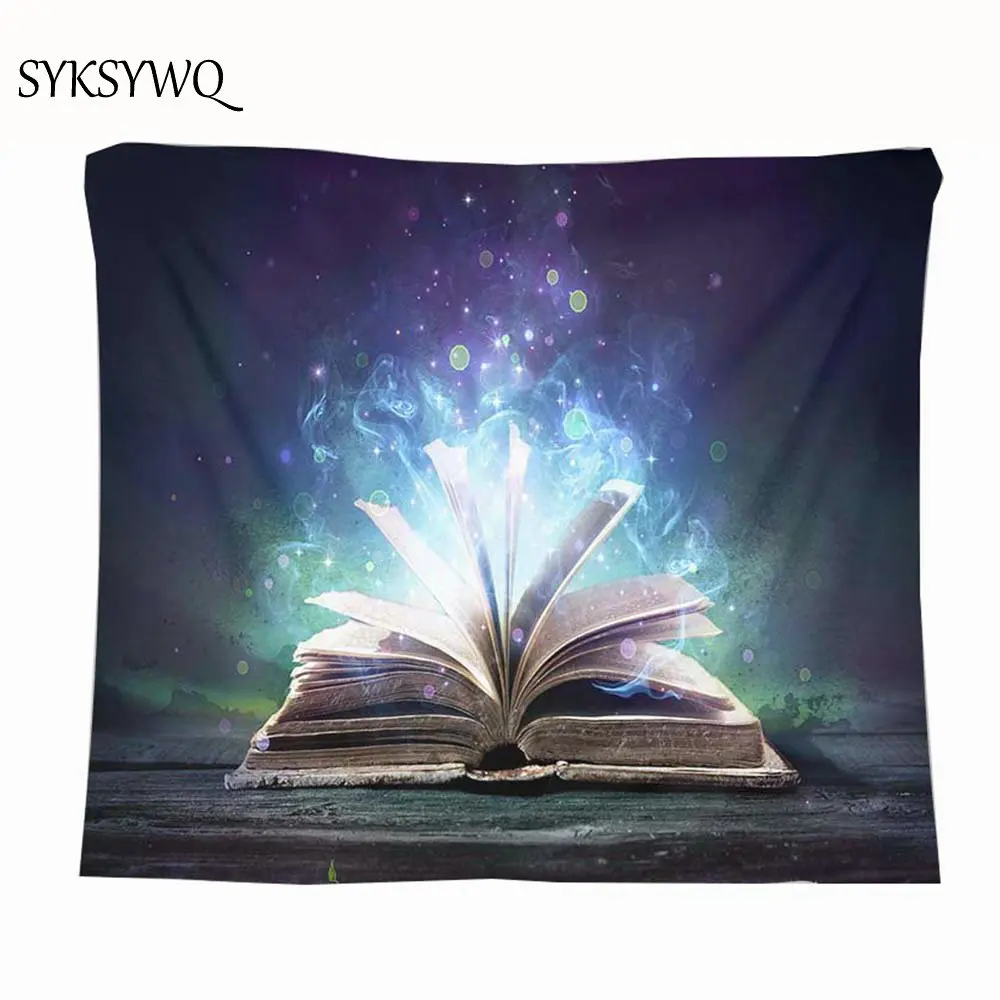 

farmhouse decor tapestry book phychedelic wall fabric boho tapijt bohemian decoration blanket
