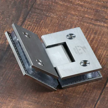 

Furniture Hardware Stainless Steel 304 Bathroom Clip 135 Degree Brushed Glass Hinge Bath Shower Door Hinge Accessories