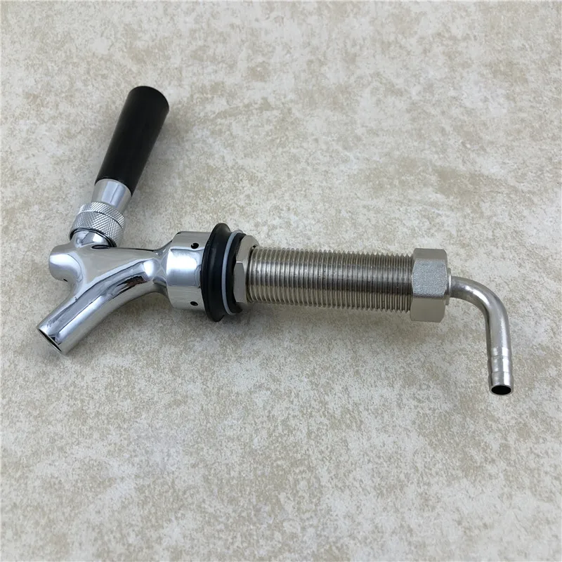 

92.5mm Chrome Dispense Draft Beer Faucet Shank Us style with long shank Combo Kit Kegerator Tap Homebrew