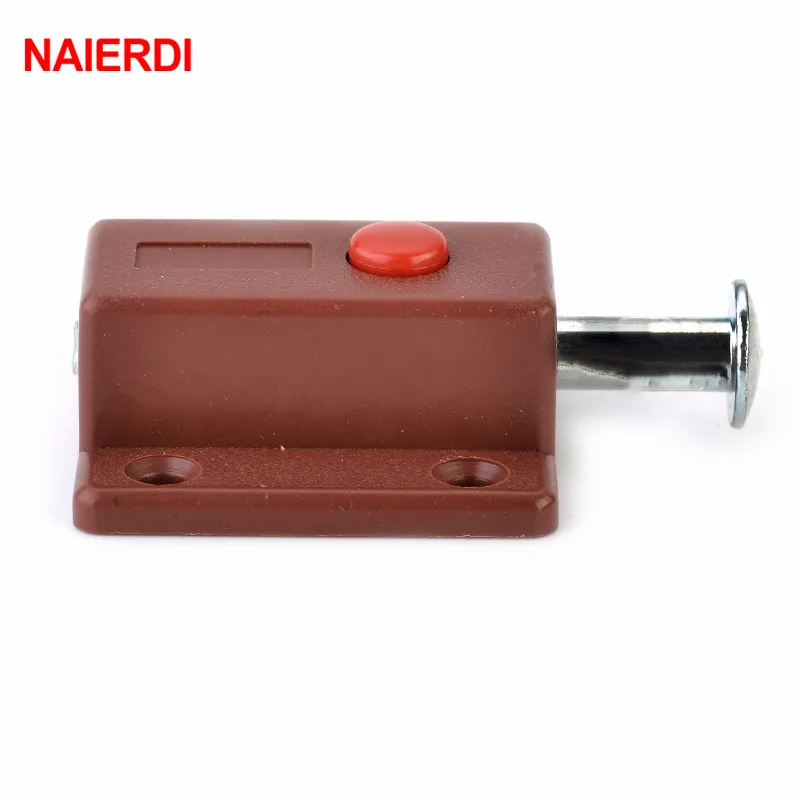 NAIERDI-7019 Automatic Furniture Bolt Door Window Cabinet Box Latch 53*35mm Drawer Cupboard Spring Lock Home Hardware