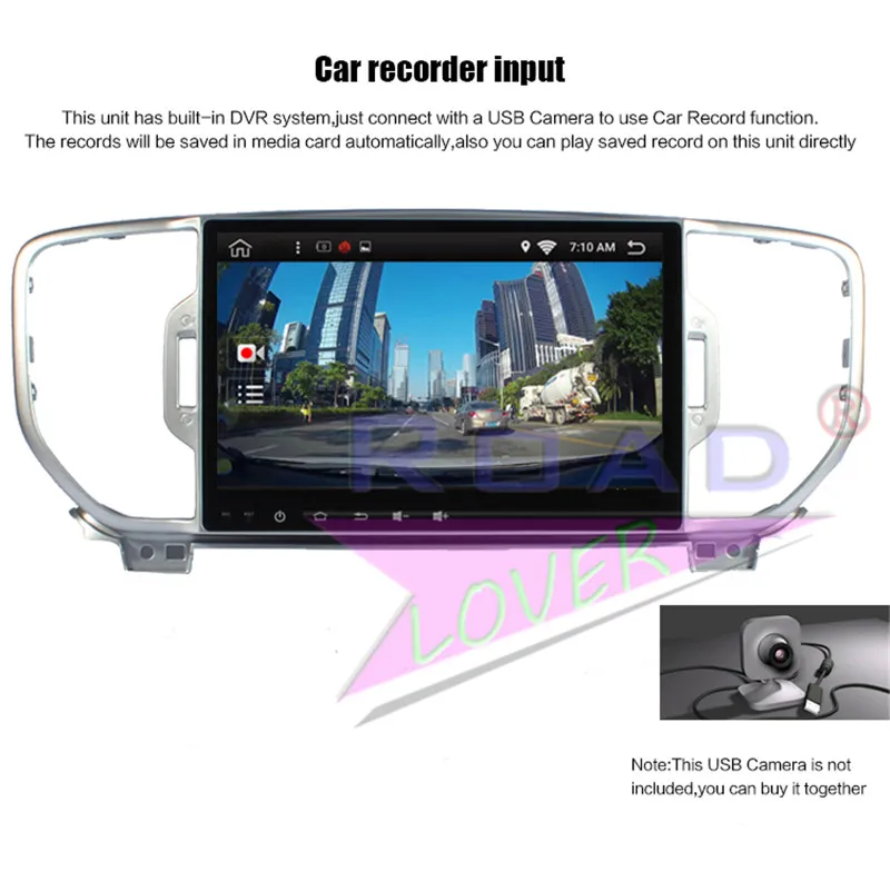 Top Roadlover Android 8.1 Car Multimedia Player Radio For KIA SportageR 2015 Stereo GPS Navigation Autoradio Magnitol 2 Din NO DVD 21