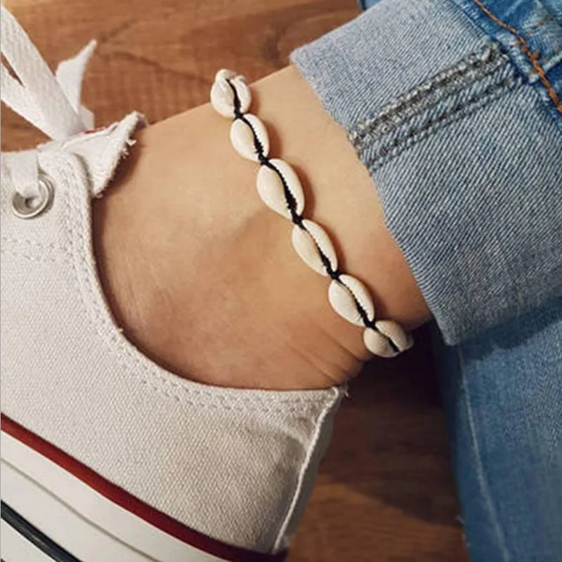 

2019 Bohemian Boho Shell Anklet Foot Leg Bracelet Fashion Shell Anklets For Women Barefoot Sandals Jewelry Leg Shoe Accessories