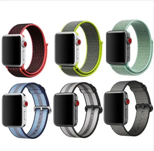 Цветной лучший новый ремешок для apple watch series 1 2 3 4 тканый нейлоновый мм iWatch 38 42 40 44