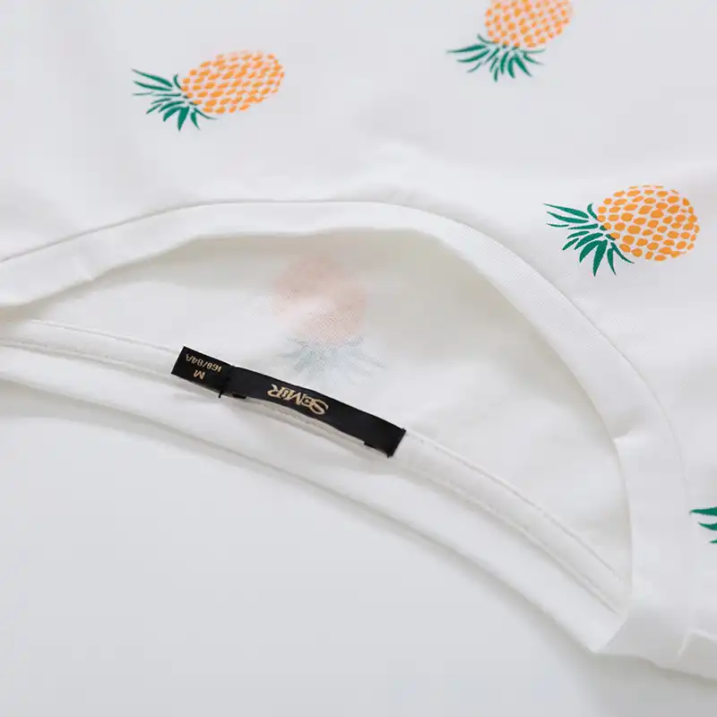 SEMIR нашивка Короткие рукава футболка женская 2019 лето новый стиль внутри Женская