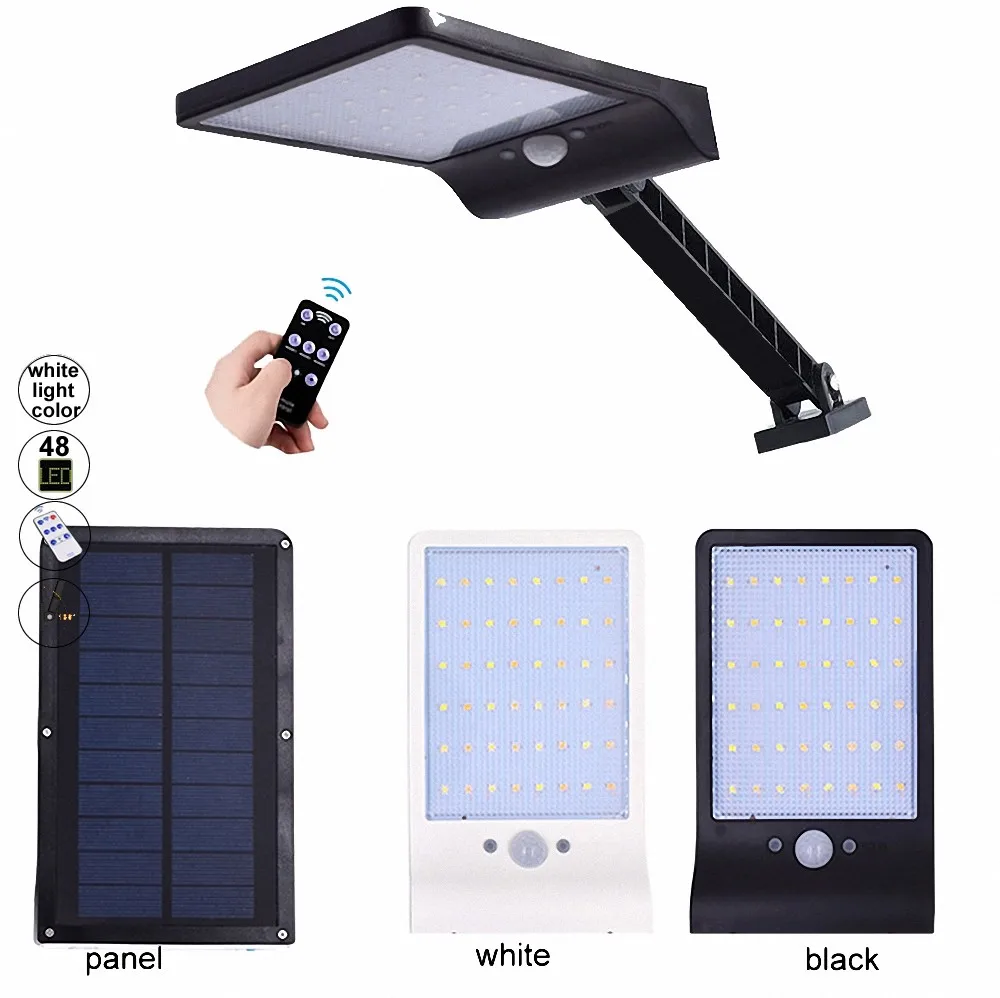 

48 led Solar Light Ultra-thin Wireless PIR Motion Sensor Lamp Ip65 Waterproof Outdoor Lighting Lights white lighting col s