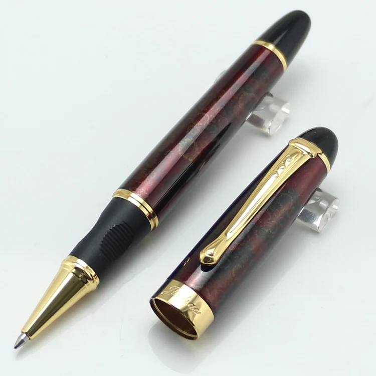 Jinhao X450 высокое качество 0,7 мм Ручка-роллер Металлический Золотой зажим без пенал для карандашей ручки Caneta писать подарочные ручки - Цвет: 17